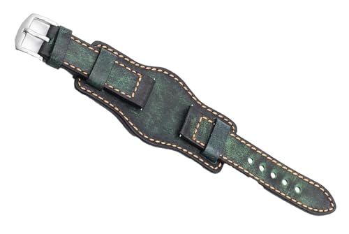 KKXXYQFC dongriuk Handgefertigtes Vintage-Uhrenarmband für Fossil-Manschettenleder-Uhrenarmbänder mit mattem Uhrenarmband-Ersatz von KKXXYQFC