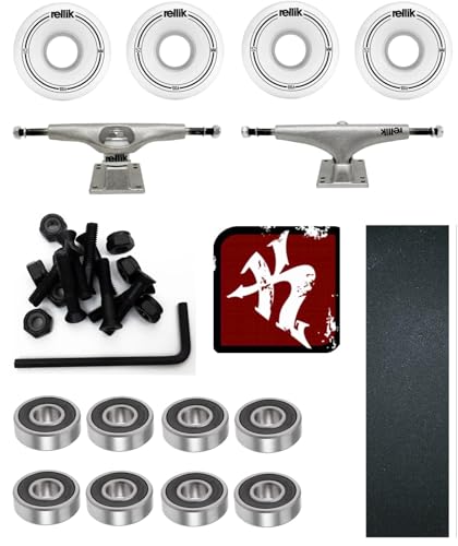 KLAMOTTEN STORE Pimp Your Board - Skateboard Montage Set Zubehör Komplett inkl. Griptape, Achsen, Rollen, Kugellager, Schrauben, Muttern KLAMOTTEN STORE Pimp Your Board - Skateboard Montage Set Zubehör Komplett inkl. Griptape, Achsen, Rollen, Kugellager, Schrauben, Muttern von KLAMOTTEN STORE