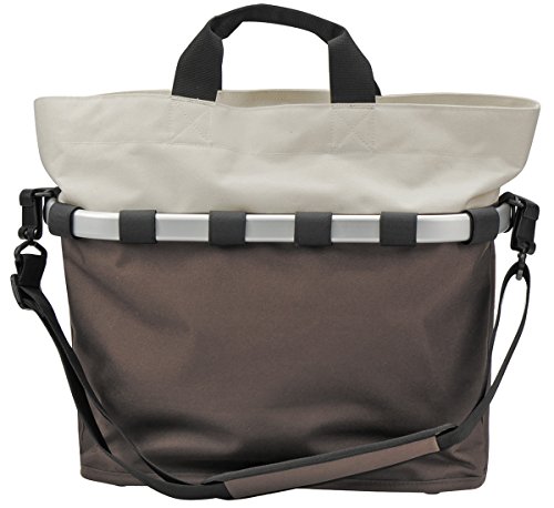 KLICKfix Unisex – Erwachsene Farradtasche Bikebasket Oval M Mocca, One Size von KlickFix