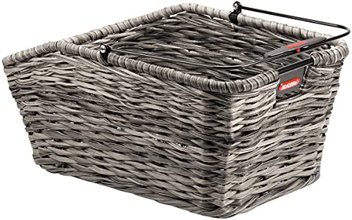 KLICKFix Unisex-Adult Structura GT Korbklip Fahrradkorb, Schilf Grau, 44x24x20cm von KlickFix