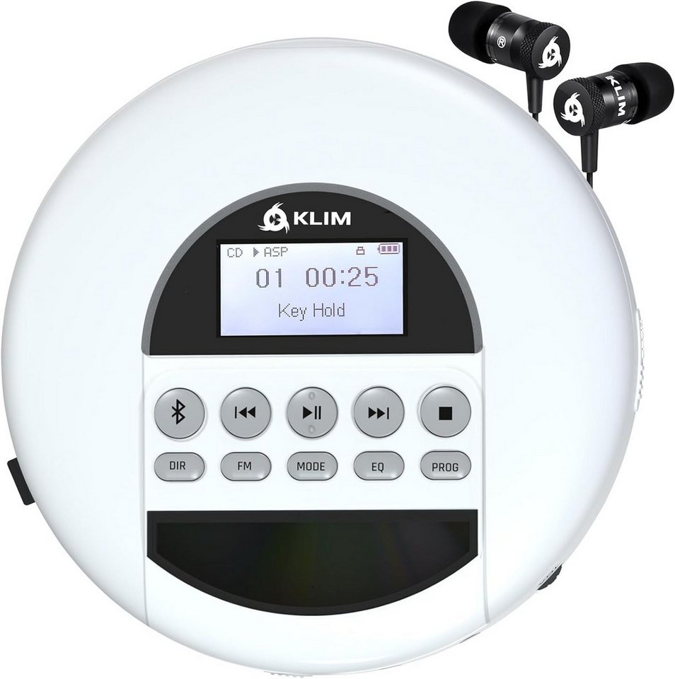 KLIM Nomad tragbarer CD-Player (Bluetooth, tragbarer Discman mit Kopfhörer, Ideal für Autos, MP3) KLIM Nomad tragbarer CD-Player (Bluetooth, tragbarer Discman mit Kopfhörer, Ideal für Autos, MP3) von KLIM