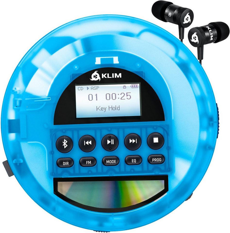 KLIM Nomad tragbarer CD-Player (Bluetooth, tragbarer Discman mit Kopfhörer, Ideal für Autos, MP3) KLIM Nomad tragbarer CD-Player (Bluetooth, tragbarer Discman mit Kopfhörer, Ideal für Autos, MP3) von KLIM
