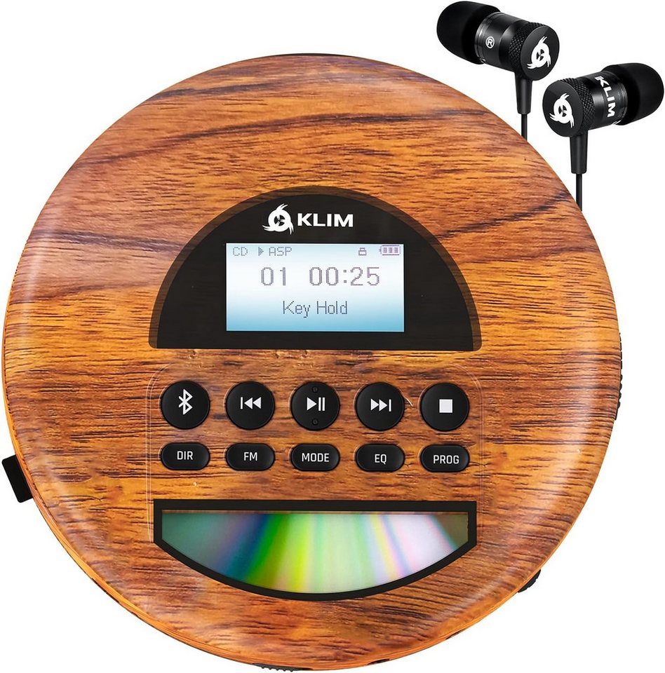 KLIM Nomad tragbarer CD-Player (Bluetooth, tragbarer Discman mit Kopfhörer, Ideal für Autos, MP3) KLIM Nomad tragbarer CD-Player (Bluetooth, tragbarer Discman mit Kopfhörer, Ideal für Autos, MP3) von KLIM