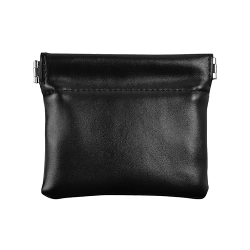 KLL Geldbörse aus PU-Leder, tragbar, Kartenetui, Geld-Organizer für Frauen, Freundin, Schwarz, 11 cm (L) x 9,5 cm (B) x 1 cm (H), Druck, Schwarz , 4.33"(L) x 3.74"(W) x 0.39"(H), Drucken von KLL