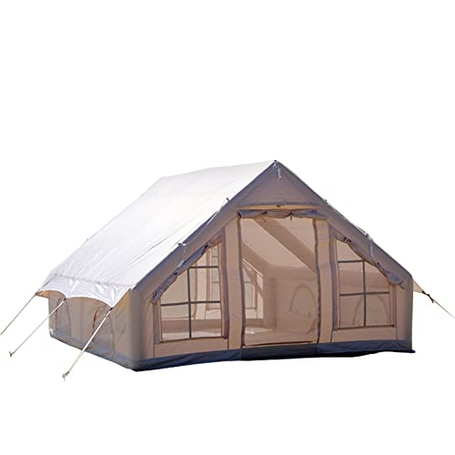 Aufblasbares Campingzelt für den Außenbereich mit Luftpumpe, Glamping-Zelte für 5–8 Personen, einfach aufzubauen, wasserdichtes Haus zum Angeln, Camping und Wandern von KLLJHB