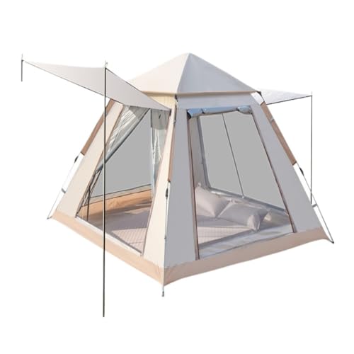 Aufblasbares Zelt, vollautomatisches, schnell zu öffnendes Campingzelt mit Vier Seiten, tragbares Außenzelt, Zwei-Zimmer- und Zwei-Wohnzelt, großes Zelt (weiß B) von KLLJHB