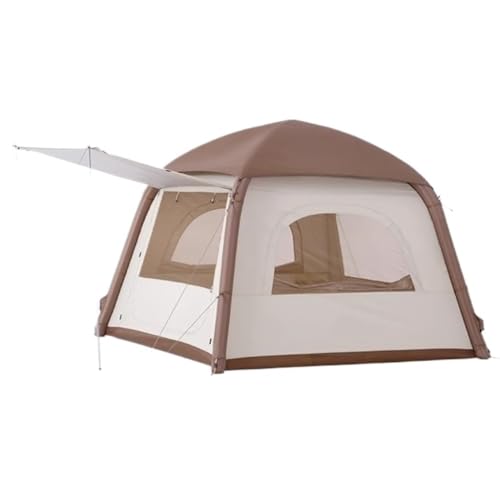 Aufblasbares Zelt Aufblasbares Zelt Outdoor-Camping Camping Übernachtung Sonnenschutz Schnellöffnendes Faltzelt Campingausrüstung Großes Zelt (Gold A) von KLLJHB