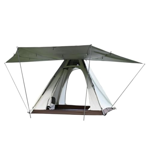 Aufblasbares Zelt Automatisches Konto Außenzelt ohne Mittelstange Überdachung Vinyl Sonnenschutz Camping Großes Zelt (Silber A) von KLLJHB