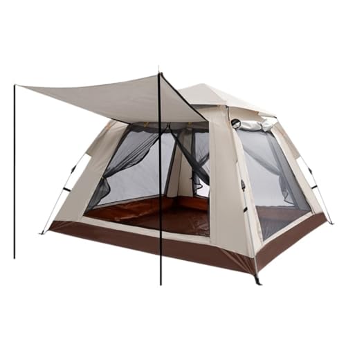 Aufblasbares Zelt Tragbares, schnell zu öffnendes Wanderzelt Outdoor-Camping Vollautomatisches Zelt Camping Vollautomatisches 5-8-Parkzelt Großes Zelt (Silber B) von KLLJHB