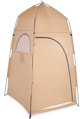 Zelte Duschzelt Tragbare Außendusche Badewanne Umkleidekabine Zelt Unterstand Camping Strand Privatsphäre Toilette (Khaki Einheitsgröße) (Grün Einheitsgröße) (Khak von KLLJHB