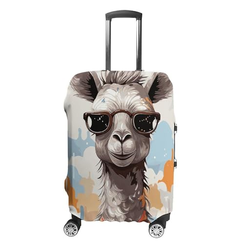KLOPH Reisegepäckhülle, Koffer-Schutz, niedliche Giraffe mit Farben, Sonnenbrille, lustig, elastisch, waschbar, kratzfest, Spandex, passend für Gepäck von 45,7 - 81,3 cm, Stil:, XL KLOPH Reisegepäckhülle, Koffer-Schutz, niedliche Giraffe mit Farben, Sonnenbrille, lustig, elastisch, waschbar, kratzfest, Spandex, passend für Gepäck von 45,7 - 81,3 cm, Stil:, XL von KLOPH