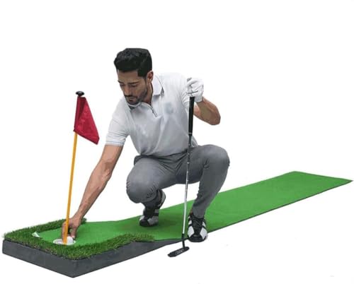 Übung Golf Trainer Matte, Indoor Golf Putting Mat Mit Loch Training, Grün Putting Aid, Golf Mini Spiele & Übung Für Zuhause/Büro von KLYDBMYT