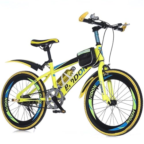 High-Carbon Stahlrahmen/Verstellbarer Sitz Und Lenker/empfindliche Bremsen/geeignet Für 6-12 Jahre Alte Kinder Reiten Kinder Fahrrad(BKD,22 Inches) von KLYso