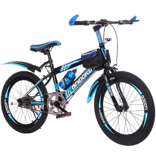 High-Carbon Stahlrahmen/Verstellbarer Sitz Und Lenker/empfindliche Bremsen/geeignet Für 6-12 Jahre Alte Kinder Reiten Kinder Fahrrad(M,22 Inches) von KLYso