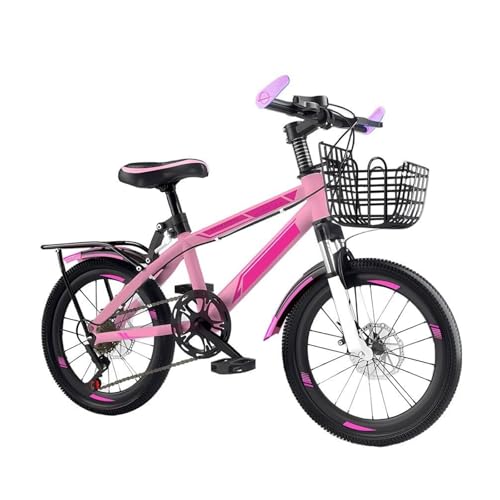 Jungen Mädchen Für Kinder Im Alter Von 8-16 Jahren Mountainbikes, 7 Speed Bike Höhenverstellbar Max Last 100 KG Kommt Mit Einem Korb Und Mehrere Farben Zur Auswahl Kinder Fahrrad(H,24 inches) von KLYso