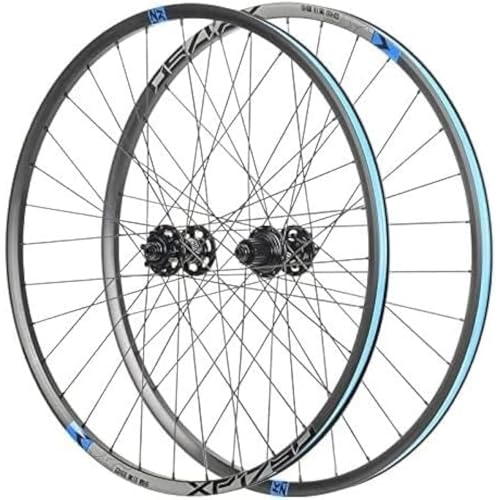 KLYso 26/27,5/29 Zoll Schnellspannräder, Fahrradfelgen, 32H-Räder, Geeignet for 12-Gang-Radsätze, Mountainbike-Radsatz Mit Scheibenbremse(Blue,29inch) von KLYso