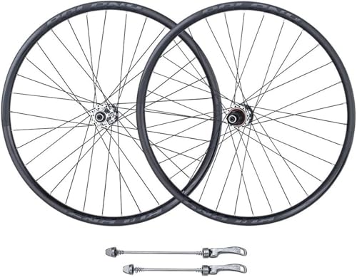 KLYso Aluminiumlegierung Mountainbike-Nabe Mit Abgedichteten Lagern QR 9 Mm 32-Loch-Scheibenbremse for 7/8/9/10/11-Gang-MTB-Fahrrad-Laufradsatz Tubeless(Silver,26 inch) von KLYso