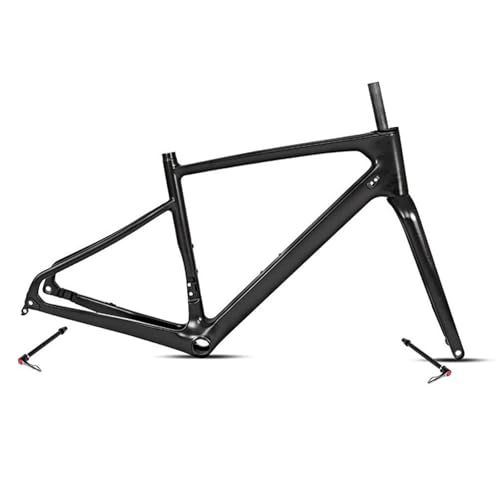 KLYso EPS Internal Routing 100/142mm Thru Axle Frame with Fork Carbon Fiber Road Bike Frameset Disc Brake Off-Road Racing Frame(51cm) von KLYso