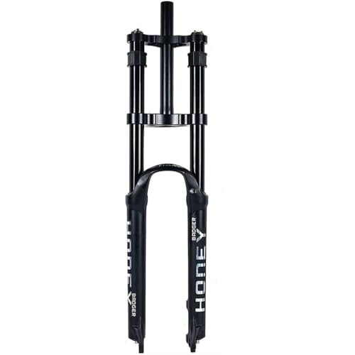 KLYso Magnesiumlegierung-Scheibenbremse, Gerade, 1-1/8 Zoll, MTB, Schnellspanner, Luftfederung, DH-Fahrrad, Federweg 160 Mm, Mountainbike-Gabel(Black,27.5 inch) von KLYso