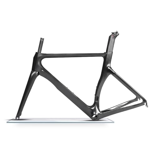 KLYso QR 100/130mm Interne Routing Racing Fahrrad Rahmen Carbon Faser Rennrad Frameset Mit Gabel C Bremse(Matte Black,46cm) von KLYso