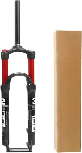 KLYso Schulterkontrollgabeln Aus Aluminiumlegierung, 1-1/8 Zoll, Fahrrad-Absorbergabel, 120 Mm Rohre, MTB-Federgabel, Rot, 26/27,5/29 Zoll(Red,27.5 INCH) von KLYso