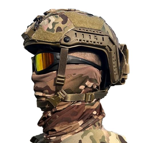 Mit Noise Cancelling Headset Paintball Maske Schutzbrille Batterietasche Signalleuchten Metall L4G24 Und NVG Modelle Einstellbare Jagdausrüstung Tactical FAST SF Airsoft Helm Set(I) von KLYso