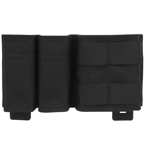 Taktische 5,56 Mag Pouch Mit Doppel 9mm Magazin Tasche Set MOLLE Träger Multicam Weste Beutel Taschen(BK) von KLYso