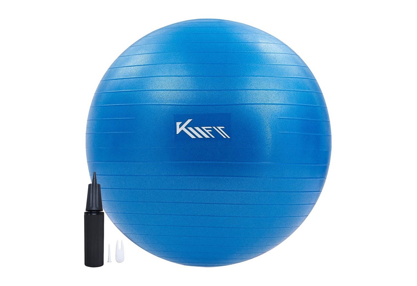 KM - Fit Gymnastikball Trainingsball Sitzball für Fitness,Yoga,Gymnastik 65 cm (mit Luft-Pumpe, Blau), Max. Belastbarkeit: 300 kg von KM - Fit