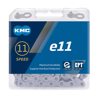 KMC E-Bike Kette e11 EPT Kompatibilität: 11-fach | SB-Verpackung | silber | 136 Glieder KMC E-Bike Kette e11 EPT Kompatibilität: 11-fach | SB-Verpackung | silber | 136 Glieder von KMC