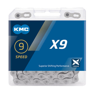 KMC Fahrrad Kette X9 Kompatibilität: 9-fach | SB-Verpackung | grau | 114 Glieder KMC Fahrrad Kette X9 Kompatibilität: 9-fach | SB-Verpackung | grau | 114 Glieder von KMC
