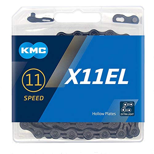 KMC Unisex – Erwachsene BlackTech X11EL 11-Fach Kette 1/2" x11/128, 118 Glieder, schwarz von KMC