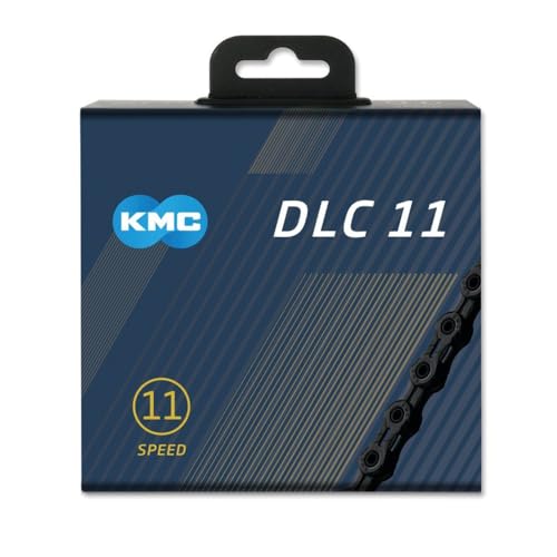 Fahrrad Kette, KMC Fahrradkette, DLC11, 1/2" x 11/128", 118 Glieder, 11-fach, kompatibel mit Shimano / Sram / Campagnolo, schwarz, extra leicht Fahrrad Kette, KMC Fahrradkette, DLC11, 1/2" x 11/128", 118 Glieder, 11-fach, kompatibel mit Shimano / Sram / Campagnolo, schwarz, extra leicht von KMC
