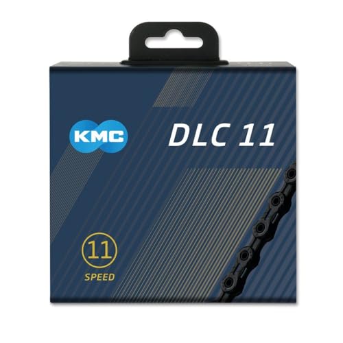 KMC Unisex – Erwachsene 12NR DLC Black DLC11 11-Fach Kette 1/2" x11/128, 118 Glieder, schwarz von KMC