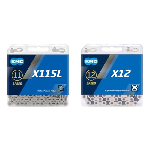 KMC Unisex – Erwachsene X11 SL X11SL 11-Fach Kette 1/2" x11/128, 118 Glieder, Silber & Fahrradkette X12 Silver/Black, 12-fach, 1/2"x11/128", 126 Glieder, silber/schwarz KMC Unisex – Erwachsene X11 SL X11SL 11-Fach Kette 1/2" x11/128, 118 Glieder, Silber & Fahrradkette X12 Silver/Black, 12-fach, 1/2"x11/128", 126 Glieder, silber/schwarz von KMC