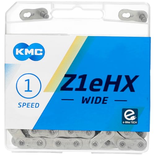 KMC Unisex – Erwachsene Z1 eHX Wide Fahrradkette, Silber, 1/8-112 Link von KMC