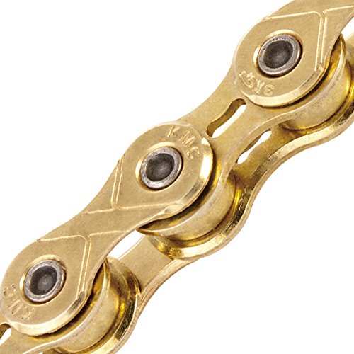 KMC X101 1-Gang-Kette, Gold - BMX- und Trackrad-Kette, Legierter Stahl, Einfach, 1/8 Zoll KMC X101 1-Gang-Kette, Gold - BMX- und Trackrad-Kette, Legierter Stahl, Einfach, 1/8 Zoll von KMC