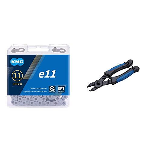 KMC e11 EPT eBike Kette, Silber, 136 Link & BBB Cycling LinkFix Kettengliedzange für Fahrräder, BTL-77 KMC e11 EPT eBike Kette, Silber, 136 Link & BBB Cycling LinkFix Kettengliedzange für Fahrräder, BTL-77 von KMC