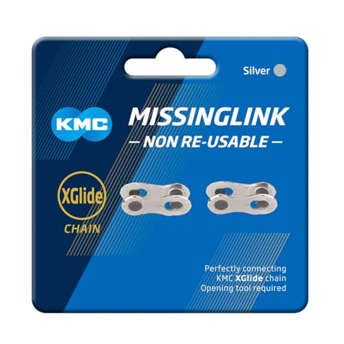 KMC xGlide 9/10/11-Gang-Verbindungsglieder, nicht wiederverwendbar, MissingLink, Silber, 2 Paar KMC xGlide 9/10/11-Gang-Verbindungsglieder, nicht wiederverwendbar, MissingLink, Silber, 2 Paar von KMC