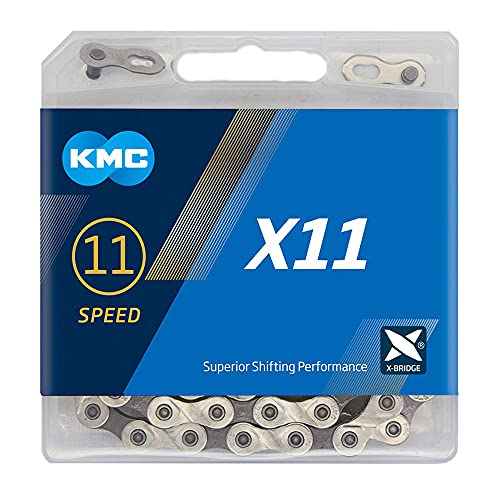 Kmc Unisex – Erwachsene Schaltungskette-2102836705 Schaltungskette, Schwarz/Grau, 1/2" x 11/128" von KMC