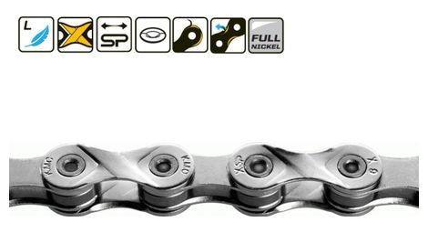kette kmc x9 96 links 9s silver kette kmc x9 96 links 9s silver von KMC