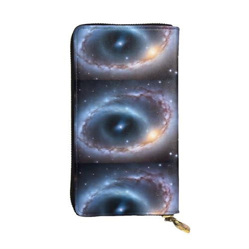 KMNHBGF (Galaxy) Lange Geldbörse für Damen und Herren, Leder, Geldbeutel, Kartenhalter, Reißverschlussfach, mehrere Fächer, Galaxy, Einheitsgröße, Galaxy, Einheitsgröße von KMNHBGF