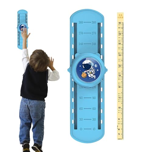 KMOCEPLY Touch-Hochsprungzähler für Kinder, wachsende Höhen-Ausrüstung mit Sprachzähler für Wohnzimmer, Jungen, Höhen-Tracker, Wandhöhenverstellung, vertikaler Sprungtester für Wohnzimmer (blau) von KMOCEPLY