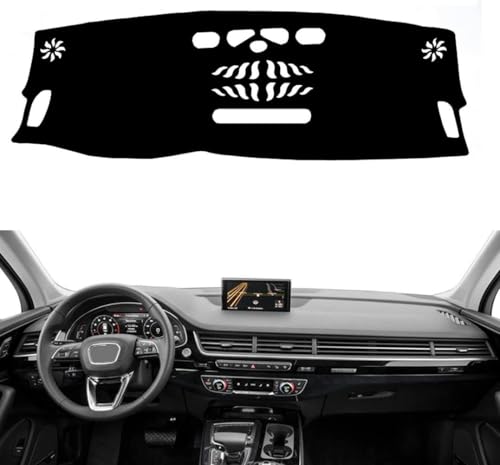 KNGWOK Auto Armaturenbrett Abdeckung für Audi Q7 II 4M 2015-2019 Dashboard Cover Schutzschild Interior Styling ZubehöR von KNGWOK