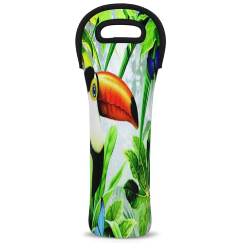 Toucan Weintasche aus Neopren, mit lustigem Design, wiederverwendbare Geschenktüten für eine Flasche für Reisen, Picknick, Party von KOBLEN