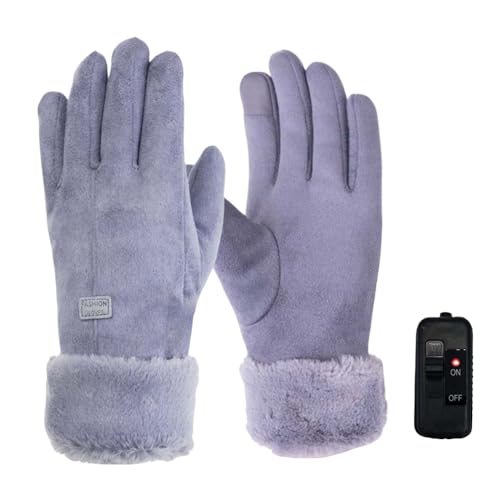 KOBONA Elektrische warme Handschuhe, 3-Gang-Einstellung, Winter-Thermo-Fahrradhandschuhe, 10000 mAh, beheizte Motorrad-Handschuhe, Winddicht, Touchscreen von KOBONA
