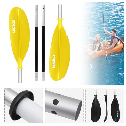 KOBONA Schwimmendes Kajak-Paddel, Stand-Up-Paddleboard-Paddel, 4-teiliges Doppelkopf-Surfpaddel aus Aluminiumlegierung für Wassersport im Freien von KOBONA