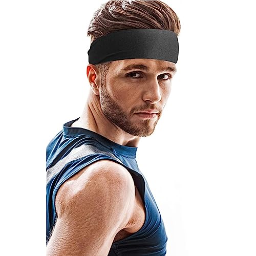 Sport Stirnbänder Rutschfestes Fitness Schweißband Atmungsaktive YogaS tirnbänder, schnell trocknendes Haarbandage, Stirnschweißband für Joggen, Fitness, Radfahren, Basketball von KOBONA