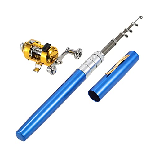 Faltbare Mini Angelrute,KOCAN Angel Reel Combo Kit Set Mini Teleskop bewegliche Taschen-Feder Angelrute Pole + Reel Aluminiumlegierung Angelzubehör Faltbare Mini Angelrute,KOCAN Angel Reel Combo Kit Set Mini Teleskop bewegliche Taschen-Feder Angelrute Pole + Reel Aluminiumlegierung Angelzubehör von KOCAN
