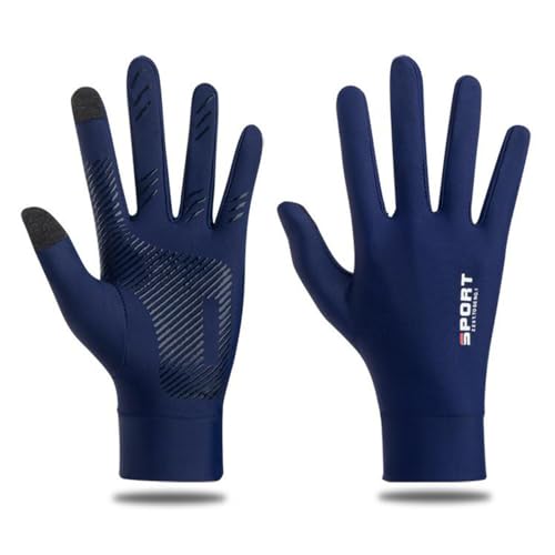 KOCAN Sonnenhandschuhe,Sommer-UV-Schutzhandschuhe, rutschfeste Touchscreen-Handschuhe für Männer und Frauen, atmungsaktive Handschuhe zum Fahren, Radfahren, Reiten, Klettern, Golfen, Training (blau, von KOCAN
