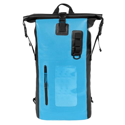 KOCAN Wasserdichter Rucksack, robuste Schwimmtasche mit Rollverschluss und Reißverschlusstasche vorne,Robuster Trockenbeutel von KOCAN